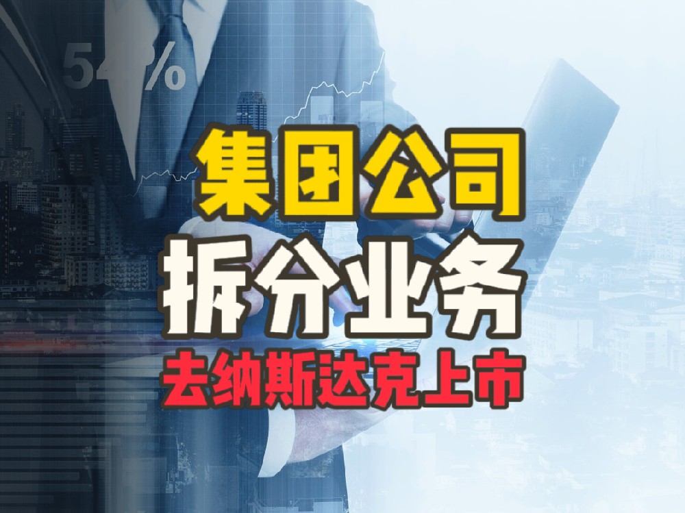 集团公司拆分业务去纳斯达克上市，让每个板块独立发展，抢占市场先机